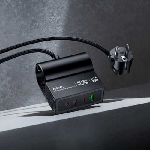 Удлинитель сетевой HOCO Win 2 position (PD70W/3C1A) desktop socket AC34 (L=1.5M)