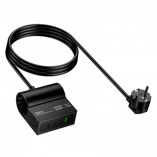 Удлинитель сетевой HOCO Win 2 position (PD70W/3C1A) desktop socket AC34 (L=1.5M)