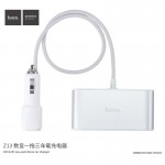 Адаптер автомобільний Hoco with LCD 3 in one Z13 |2USB, 2.1A| silver