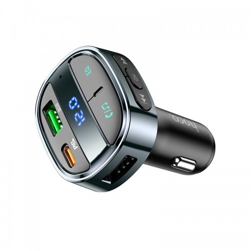 Адаптер автомобильный HOCO car BT FM transmitter E70 |2USB/Type-C, PD/QC, 30W/3A|