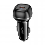 Адаптер автомобільний Hoco Rank single port Car charger Z58 |1Type-C, 30W/3A, PD30W/QC| black