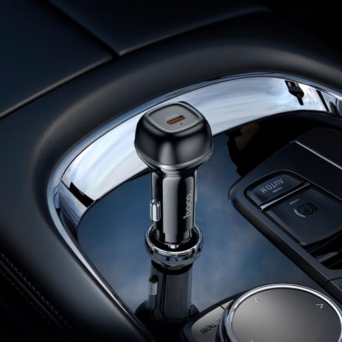 Адаптер автомобільний Hoco Rank single port Car charger Z58 |1Type-C, 30W/3A, PD30W/QC| black