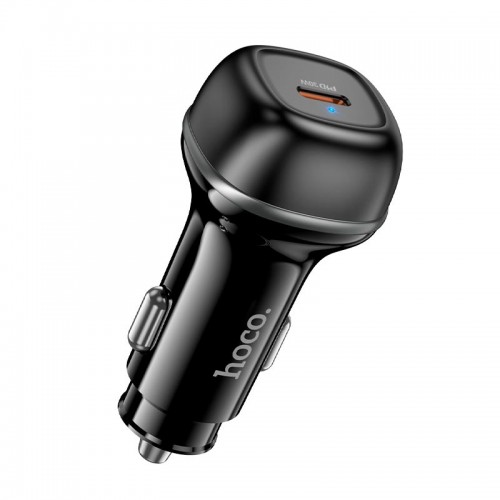 Адаптер автомобільний Hoco Rank single port Car charger Z58 |1Type-C, 30W/3A, PD30W/QC| black