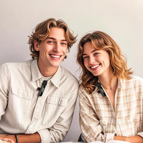 Мікрофон HOCO Type-C/Lightning Fair wireless microphone L20A |2.4G, 5-15m, 3-4h| black