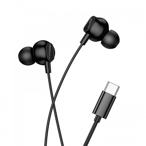 Наушники HOCO Victory universal digital earphones with microphone Type-C M117 |1.2m| black