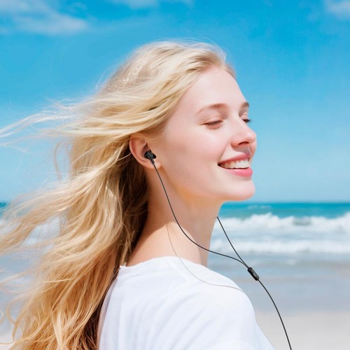 Наушники HOCO Victory universal digital earphones with microphone Type-C M117 |1.2m| black