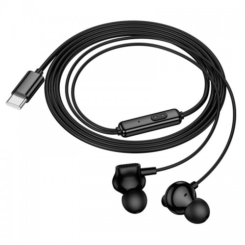 Наушники HOCO Victory universal digital earphones with microphone Type-C M117 |1.2m| black