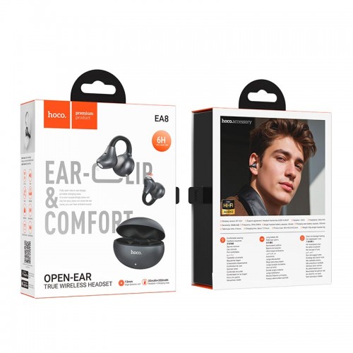 Наушники HOCO Warm sound true wireless BT headset EA8 (App) |BT5.4, 35/350mAh, 6h| metal-grey