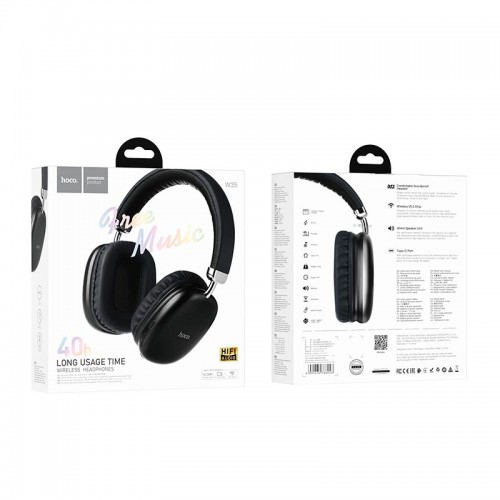 Навушники Hoco wireless headphones W35 |BT5.3, AUX/TF, 40h| silver