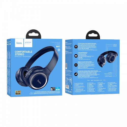 Наушники HOCO Charm BT headphones W41 |BT5.3, AUX/TF, 7h| black