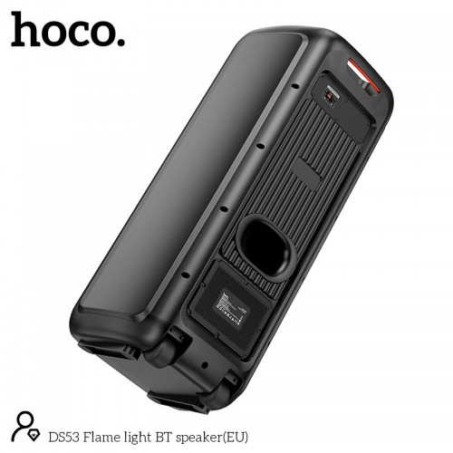 Акустика-караоке HOCO Flame light BT speaker DS53 |BT5.0, TWS, TF/USB/AUX, 40Wx2 (120W Max), 3H, 2mic, remorte| black
