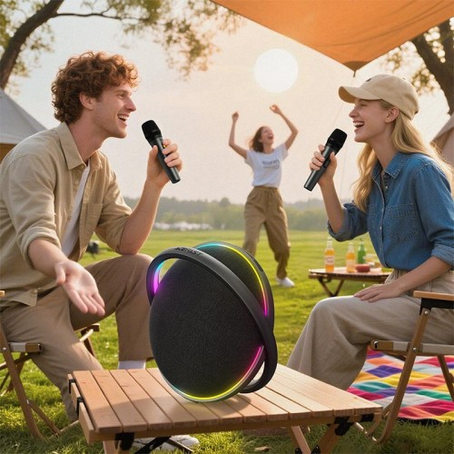 Акустика-караоке ACEFAST K5 Max portable wireless speaker ipx4 |BT5.4, USB/AUX/TF, TWS, 220/350W, EQ, 9h| black