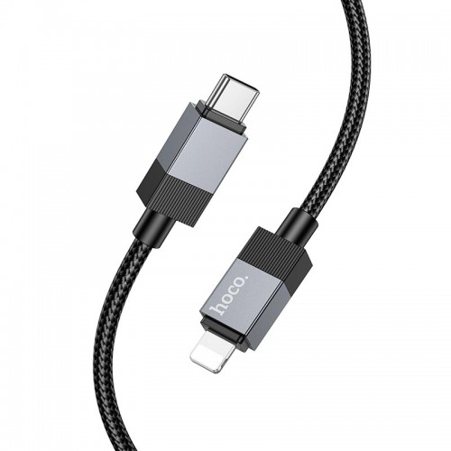 Кабель Hoco Type-C to Lightning Honorific PD charging data cable X110 |1m, 27W| black