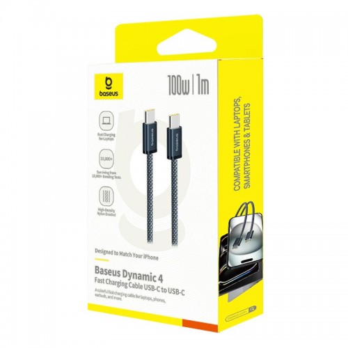 Кабель Baseus Dynamic 4 Fast Charging Data Cable USB-C to USB-C |100W, 1m|