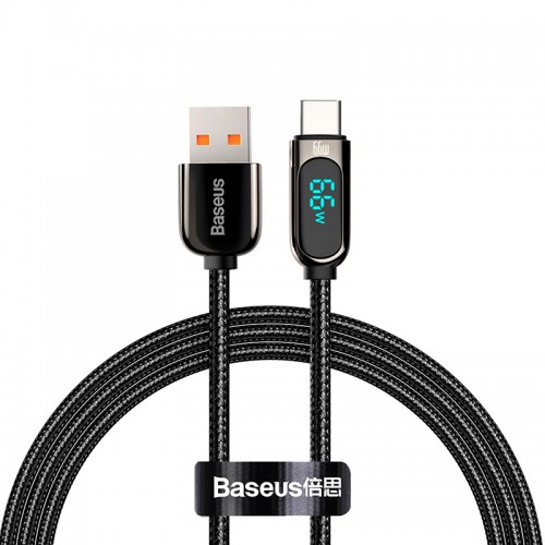 Кабель Baseus Type-C Display Fast Charging Data Cable |1m, 66W/5A| black