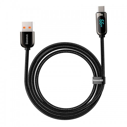 Кабель Baseus Type-C Display Fast Charging Data Cable |1m, 66W/5A| black