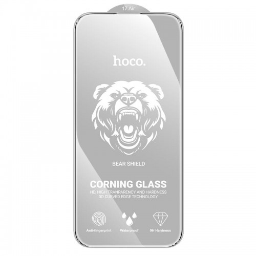 Защитное стекло HOCO для iPhone 17 Air Bear Shield series Corning full screen HD tempered glass (A888 Pro)