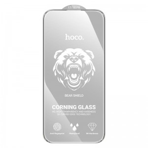 Защитное стекло для iPhone 17/16 Pro HOCO Bear Shield series Corning full screen HD tempered glass (A888 Pro)