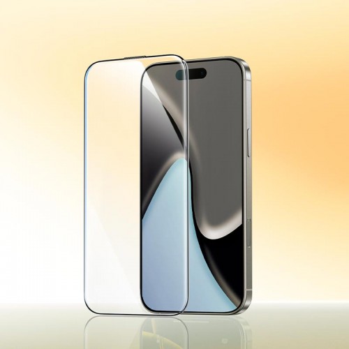 Захисне скло для iPhone 17/16 Pro HOCO Bear Shield series Corning full screen HD tempered glass (A888 Pro) black