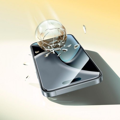 Захисне скло для iPhone 17/16 Pro HOCO Bear Shield series Corning full screen HD tempered glass (A888 Pro) black