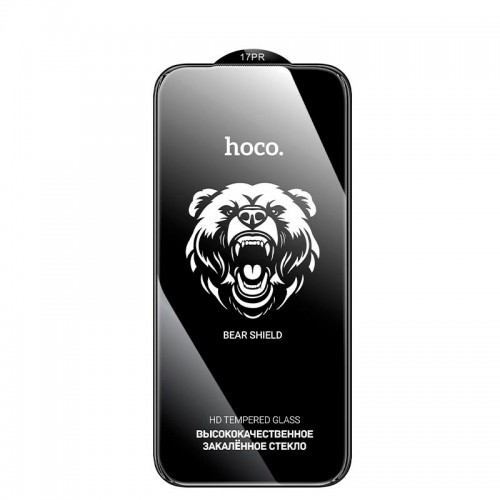 Защитное стекло для iPhone 17 Pro HOCO Bear Shield series full screen HD tempered glass (A888)