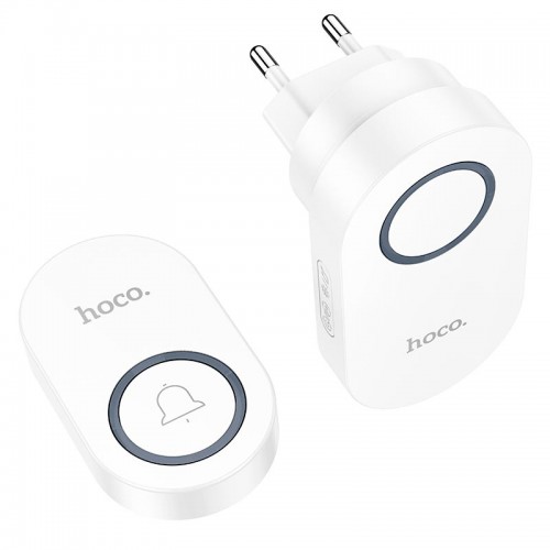Дверний дзвінок HOCO wireless doorbell HI25 |6 month, 20m| white