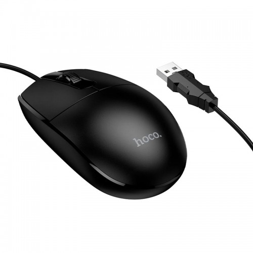 Миша HOCO League business wired mouse GM50 |1.45m| black