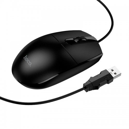 Миша HOCO League business wired mouse GM50 |1.45m| black