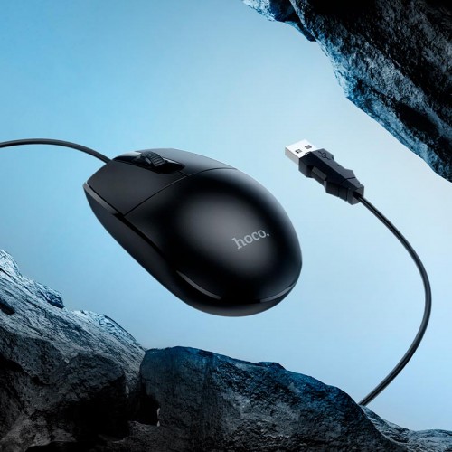 Миша HOCO League business wired mouse GM50 |1.45m| black