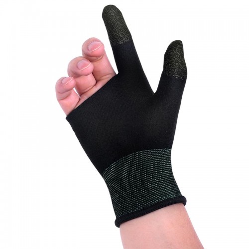 Ігровий рукав для пальців HOCO Eagle Claw silver fiber 2-finger gaming gloves GA21 black