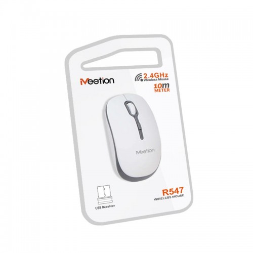 Миша MeeTion Wireless Mouse 2.4 G MT-R547 white-green