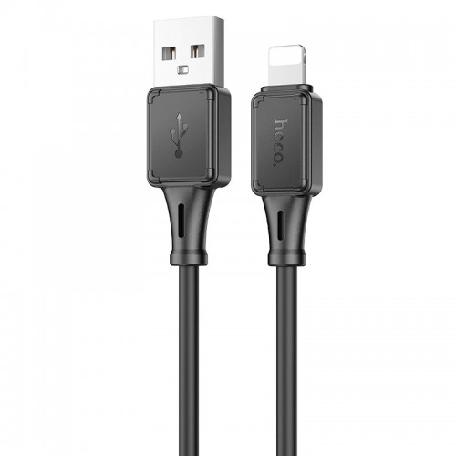 Кабель Hoco lightning Assistant силиконовый кабель для зарядки и передачи данных X101 |1м, 2,4A| черный