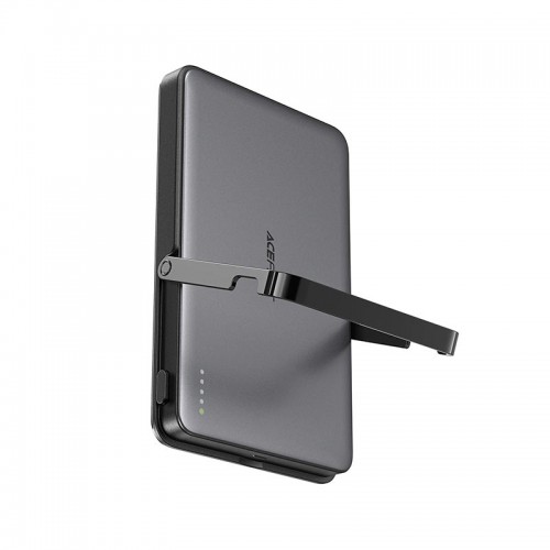 УМБ ACEFAST PD ultra-thin magnetic wireless charging power bank with stand M16 5000mAh |1Type-C, 18W/3A, PD/QC| black