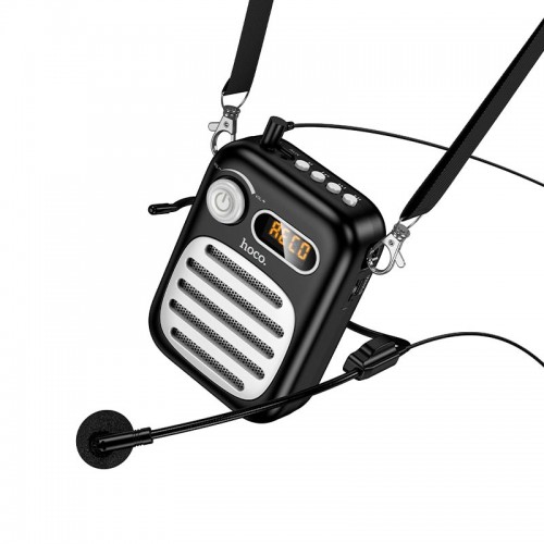 Акустика-диктофон HOCO L23 Lemony speaker with wired microphone |BT5.4, USB/TF/AUX| black