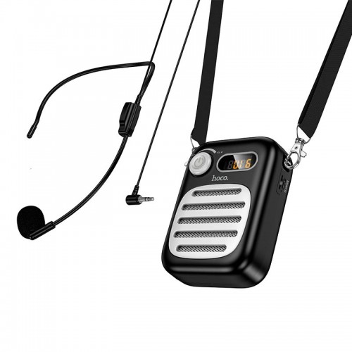 Акустика-диктофон HOCO L23 Lemony speaker with wired microphone |BT5.4, USB/TF/AUX| black