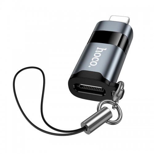 Перехідник HOCO Lightning male to Type-C female screen display adapter UA44 |PD 30W| grey