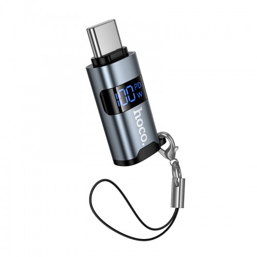 Перехідник HOCO Type-C male to Type-C female screen display adapter UA44A |PD 100W| grey