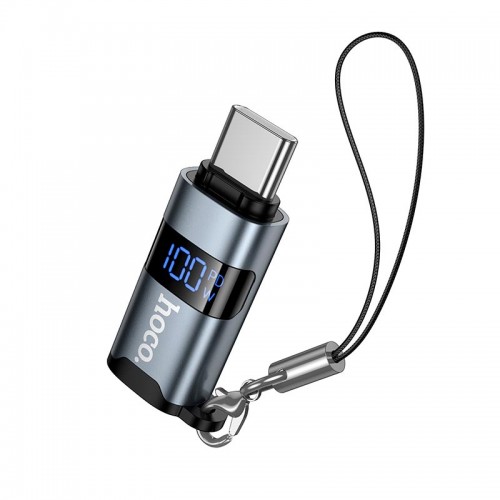 Перехідник HOCO Type-C male to Type-C female screen display adapter UA44A |PD 100W| grey