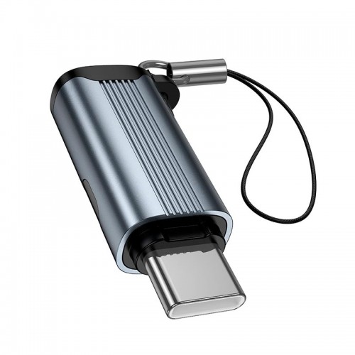 Перехідник HOCO Type-C male to Type-C female screen display adapter UA44A |PD 100W| grey