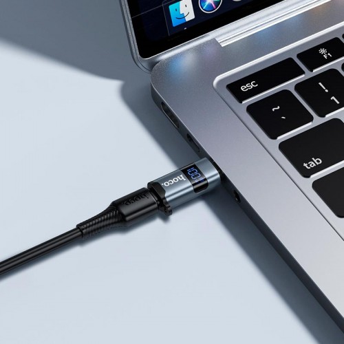 Перехідник HOCO Type-C male to Type-C female screen display adapter UA44A |PD 100W| grey