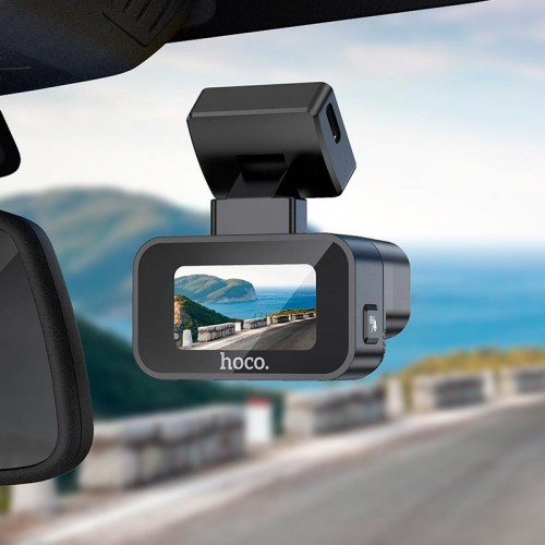 Відеореєстратор Hoco mini screen Dashcam DV10 |1.47", 1080p/30fps, WiFi| black