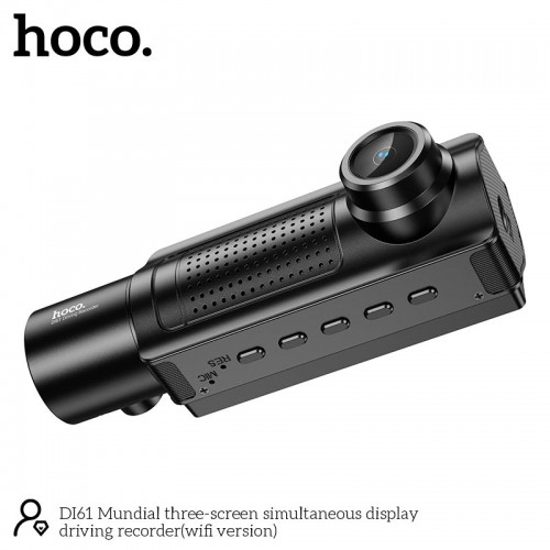 Видеорегистратор HOCO Mundial three-screen simultaneous display driving recorder DI61 (wifi version) |720p/480p+480p rear, 3.16"|