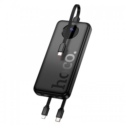 УМБ HOCO Sabio fully compatible power bank with 3 cables J132 10000mAh |1USB/1Type-C, 22.5W/3A, PD/QC| black