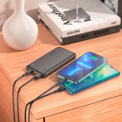 УМБ HOCO Astute fully compatible power bank J101 10000mAh |2USB/1Type-C, 20W/3A, PD/QC| black