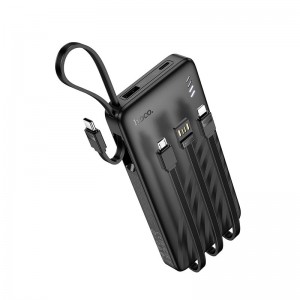 УМБ HOCO Night tide power bank with 4 cables J146 10000mAh |1USB/1Type-C, 2A| black