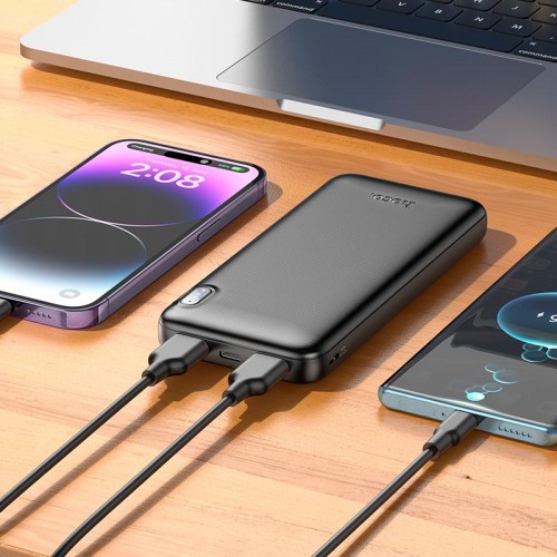 УМБ HOCO Powerful power bank J128 10000mAh |2USB/1Type-Cm 2A| black