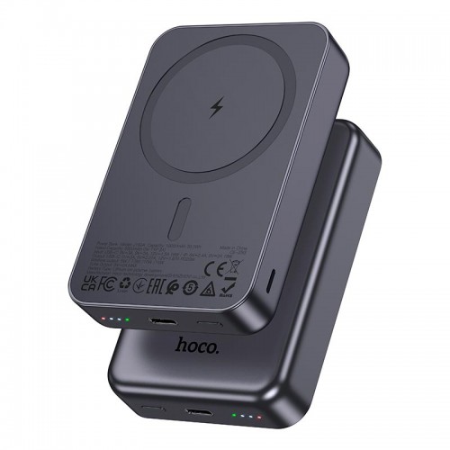 УМБ HOCO Original PD magnetic power bank 10000mAh J160A |1Type-C/1Lightning, 20W/3A, PD/QC| grey
