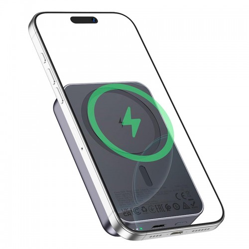 УМБ HOCO Original PD magnetic power bank 10000mAh J160A |1Type-C/1Lightning, 20W/3A, PD/QC| grey