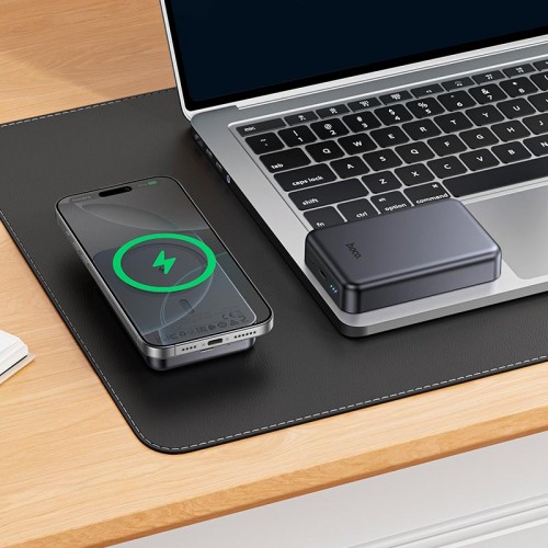 УМБ HOCO Original PD magnetic power bank 10000mAh J160A |1Type-C/1Lightning, 20W/3A, PD/QC| grey