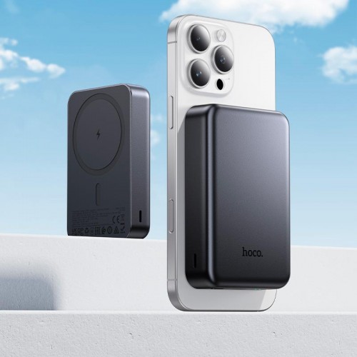 УМБ HOCO Original PD magnetic power bank 10000mAh J160A |1Type-C/1Lightning, 20W/3A, PD/QC| grey